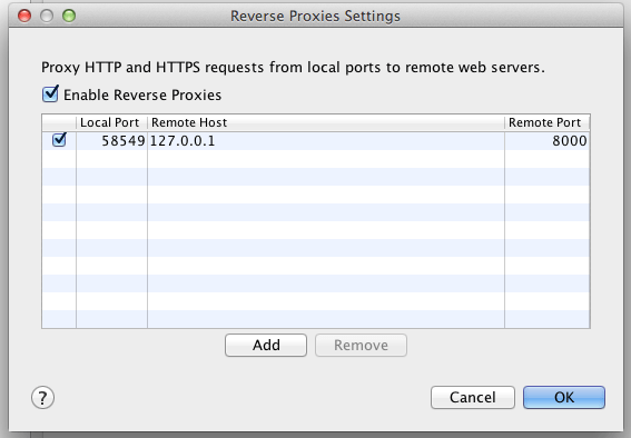 Throttling options in Charles Proxy