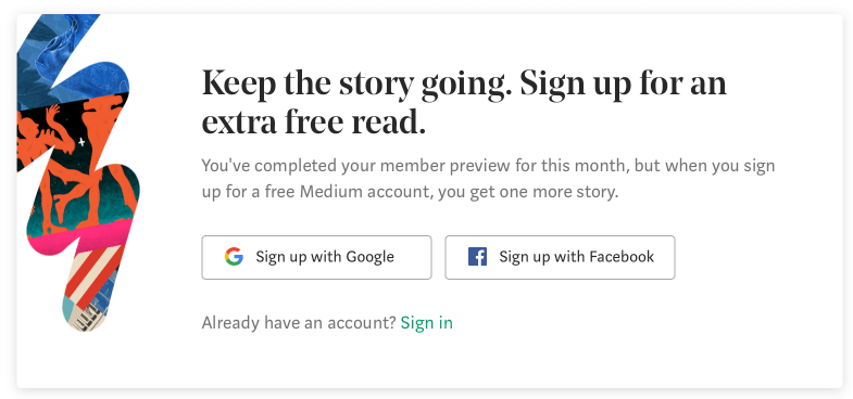 Medium's pay wall